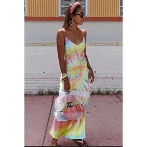 NWOT Dannijo Silk Tie Dye Slip Dress, S